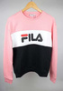 BLUZA FILA WOMEN LEAH CREW SWEAT Różowo-czarna