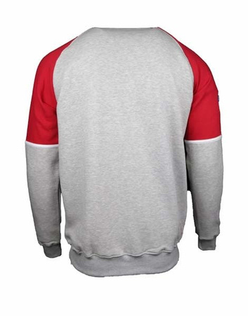 BLUZA BOR COLLEGE REGLAN SZARY CZERWONY