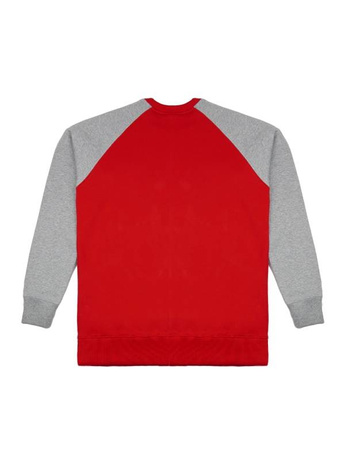 BLUZA KLASYK REGLAN LAUR CZERWONY/MELANŻ DBL655