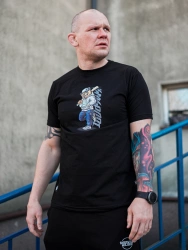 T-shirt Środowisko Miejskie "Baseball Bear" - czarna