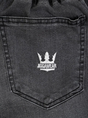 Spodnie Jogger Jigga Wear Crown jeans szare