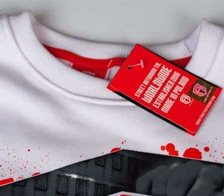 Bluza bez kaptura Street Autonomy Fuck white 2018 (MODEL KOLEKCJONERSKI)