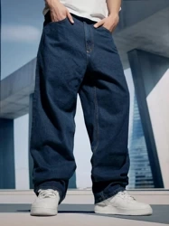 Spodnie Baggy Jigga Wear Crown Niebieskie