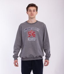  BLUZA SSG KLASYK COLLEGE CIEMNY MELANŻ