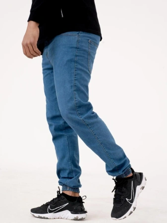 Spodnie Jogger Jigga Wear Crown jeans niebieskie