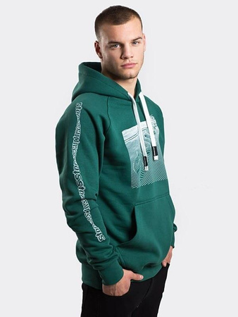 BLUZA Z KAPTUREM Stoprocent BMS TEKTONIK GREEN