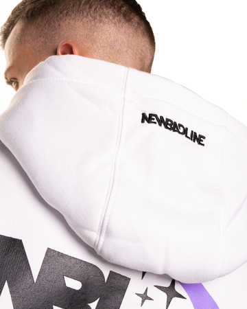 BLUZA Z KAPTUREM MOON WHITE Newbadline