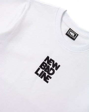 BLUZA BEZ KAPTURA Newbadline CLASSIC LAMPAS WHITE