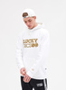 BLUZA Lucky Dice HOODIE LOGO GOLD (WHITE)