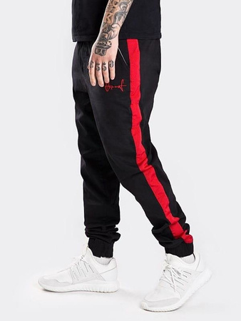 SPODNIE JOGGER Stoprocent SJG LAMPAS BLACK/RED