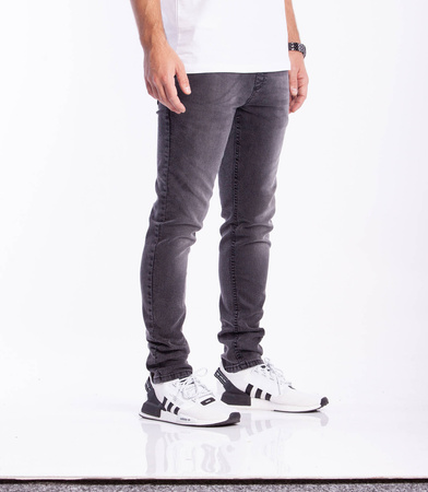 Spodnie SSG JEANS STRETCH SKINNY JEANS PRZECIERANE BLACK MEDIUM