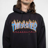 Bluza Kangurka Thrasher HOOD FLAME BLACK BLUE