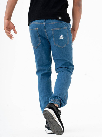 Spodnie Jogger Jigga Wear Crown Jeans Niebieskie