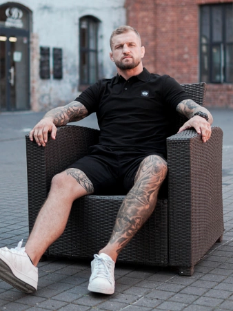 T-shirt Polo Środowisko Miejskie "CLS" - Czarna