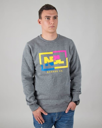 BLUZA Newbadline BEZ KAPTURA CUT ICON MELANGE