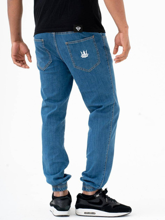 Spodnie Jogger Jigga Wear Crown Jeans Niebieskie