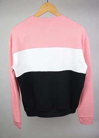 BLUZA FILA WOMEN LEAH CREW SWEAT Różowo-czarna