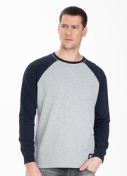 Longsleeve PIT BULL SMALL LOGO Grey/Navy