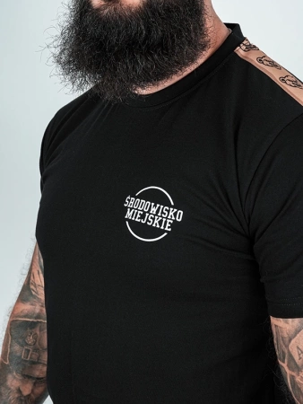 T-shirt Środowisko Miejskie ""Classic Lampas" czarna / beżowa