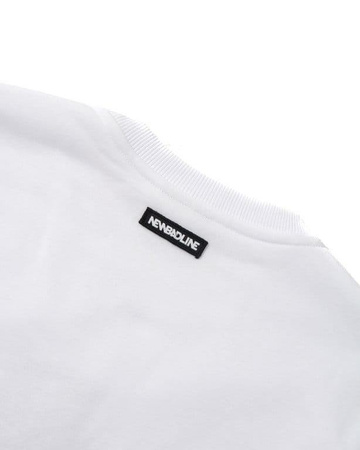 BLUZA BEZ KAPTURA Newbadline CLASSIC LAMPAS WHITE