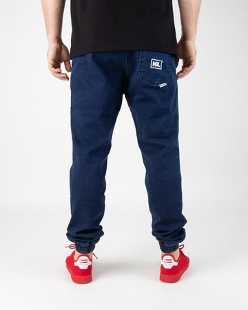 SPODNIE JEANS JOGGER ICON DARK BLUE