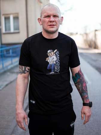 T-shirt Środowisko Miejskie "Baseball Bear" - czarna