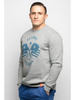 Bluza Diamante 'Flight School' - Crewneck - Szary/Niebieski