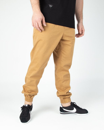SPODNIE Newbadline CHINO JOGGER ICON HONEY