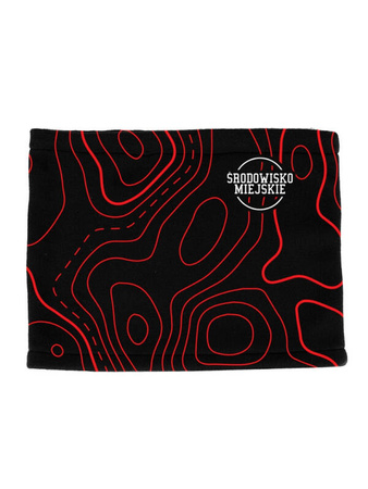 Komin polarowy Środowisko Miejskie - "Classic" - Czarny / Czerwony