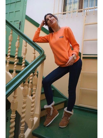 Bluza 'Basic Coral' - Crewneck Damski - Koralowy DIAMANTE