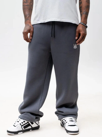 Spodnie Dresowe Jigga Wear Crown Baggy Grafit